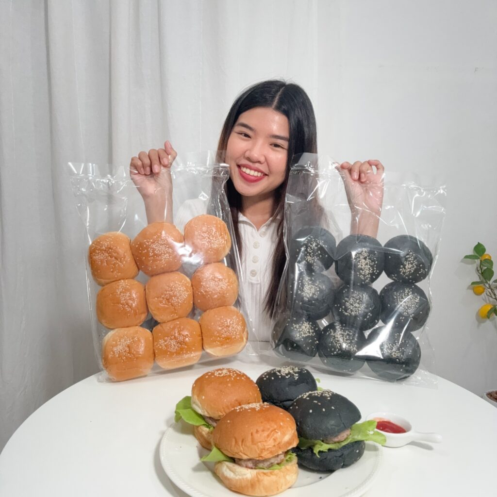 แฮมเบอร์เกอร์หมูย่างกระทะ