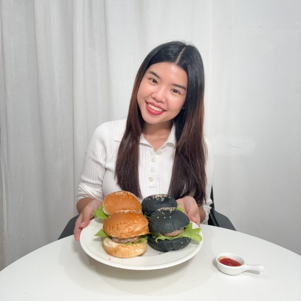 แฮมเบอร์เกอร์หมูย่างกระทะ